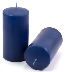 Gyertyakészlet oszlopszerű 15 cm Ø 7,5 cm 2 db kék