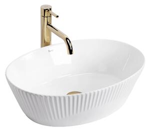 Rea Astoria, pultra szerelhető mosdó 409x340x150 mm, fényes fehér, REA-U0641