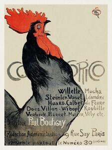 Reprodukció Cocorico, Vintage Rooster (French Chicken Poster) - Théophile Steinlen, (30 x 40 cm)
