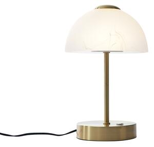 Arany design asztali lámpa opálüveggel, LED-del, dimmelhető - Joya