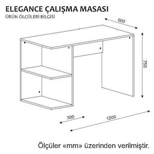 PC asztal Emir (fehér + dió). 1071671