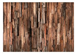 Öntapadó fotótapéta - Wooden Curtain (Brown)