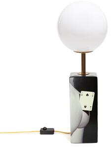 Asztali lámpa SELETTI, Toiletpaper, dimmable, Fekete, Nappali, Kerámia, Dizájn