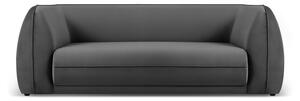 Sötétszürke bársony kanapé 225 cm Lando – Micadoni Home