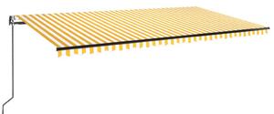VidaXL sárga és fehér automata napellenző 600 x 350 cm