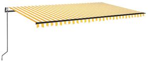 VidaXL sárga és fehér automata napellenző 500 x 350 cm