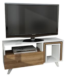 TV asztal/szekrény Noterdame K2 (fehér + dió). 1071744