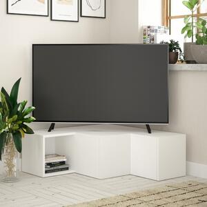 Compact TV-állvány, fehér, 90 cm