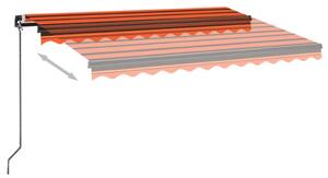 VidaXL narancssárga és barna kézzel kihúzható napellenző 350 x 250 cm