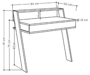 PC asztal Cuoco (antracit). 1072260
