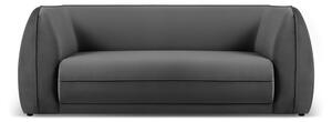 Sötétszürke bársony kanapé 190 cm Lando – Micadoni Home