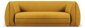 Sárga bársony kanapé 225 cm Lando – Micadoni Home