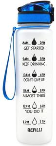 WOOZE TS14257 Prémium motivációs sport kulacs kézpánttal 1000ml