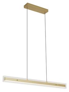 Modern függőlámpa sárgaréz színben, átlátszó üveggel, LED Easylift funkcióval - Catch