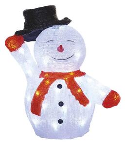 LED karácsonyi hóember kalappal - Kültéri, beltéri - 36 cm