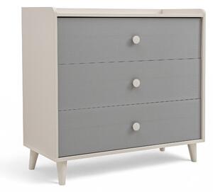 Marla komód 90 cm - sivatagi homok / szürke palládium
