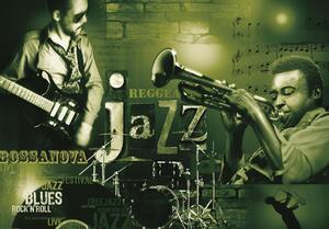 Jazz poszter, fotótapéta, Vlies (104 x 70,5 cm)