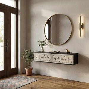 Moka komód, antracit-travertin, 120 cm – TR555CHM1637