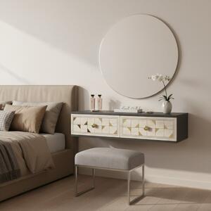 Moka komód, antracit-travertin, 120 cm – TR555CHM1636