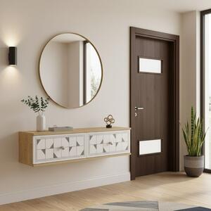 Moka komód, zafír tölgy-fehér, 120 cm – TR555CHM1643