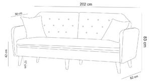Háromszemélyes kanapé Thomas (krém). 1071960