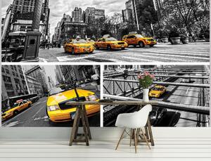 Sárga taxi poszter, fotótapéta, Vlies (104 x 70,5 cm)