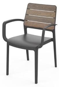 Keter Deco Porto karfás kerti szék walnut / grafit