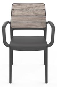 Keter Deco Porto karfás kerti szék storm grey / grafit