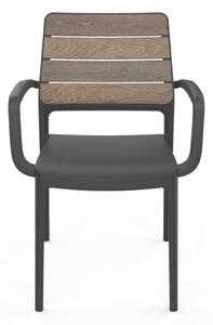 Keter Deco Porto karfás kerti szék walnut / grafit