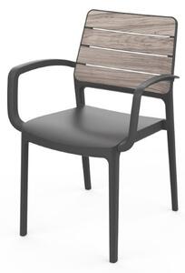 Keter Deco Porto karfás kerti szék storm grey / grafit