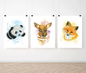 Luxury poszter szett - Akvarell állatok