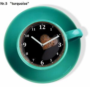 Konyhai óra kávés csésze formájú Türkiz