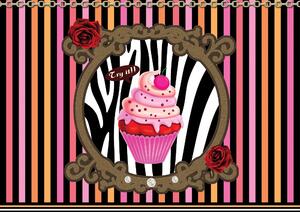 Cupcake poszter, fotótapéta, Vlies (104 x 70,5 cm)