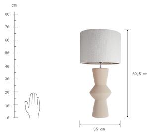 FREJA asztali lámpa kerámia talppal, bézs-fehér 70 cm