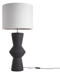 FREJA asztali lámpa kerámia talppal, fekete-fehér 85 cm