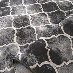Fekete csúszásgátló szőnyeg díszekkel Szélesség: 60 cm | Hossz: 100 cm