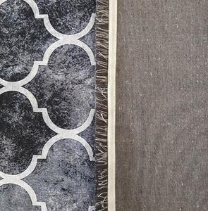 Fekete csúszásgátló szőnyeg díszekkel Szélesség: 120 cm | Hossz: 180 cm