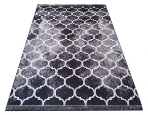 Fekete csúszásgátló szőnyeg díszekkel Szélesség: 120 cm | Hossz: 180 cm