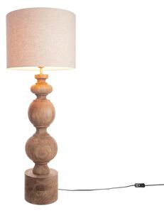 ÉCHECS asztali lámpa mangófa talppal, 110 cm