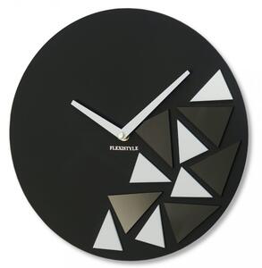 Elegáns fekete akrilüveg óra, 30 cm