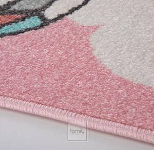 Gyerek szőnyeg pasztell rózsaszín léggömbökkel Szélesség: 120 cm | Hossz: 160 cm