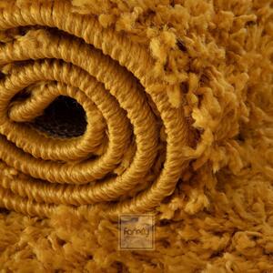 Minőségi darabos szőnyeg vastag szőrrel mustársárga színben Szélesség: 80 cm | Hossz: 150 cm