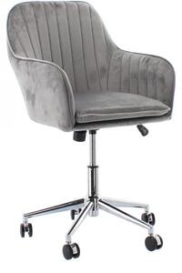 Kényelmes forgatható irodai szék szürke színben
