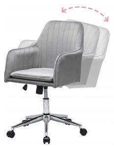 Kényelmes forgatható irodai szék szürke színben
