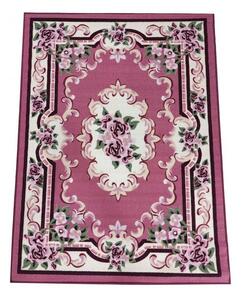 Gyönyörű rózsaszín szőnyeg virágmintával