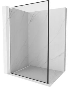 Mexen Kioto L, Walk-In zuhany paraván 70 x 200 cm, 8 mm átlátszó üveg fekete mintás, fehér profil, 800-070-103-20-70