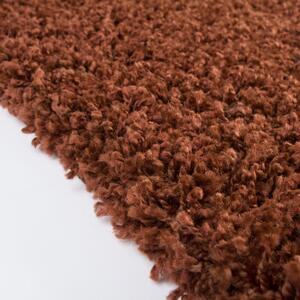 Stílusos sötétbarna szőnyeg magasabb szőrrel Szélesség: 60 cm | Hossz: 100 cm