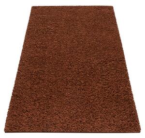 Stílusos sötétbarna szőnyeg magasabb szőrrel Szélesség: 100 cm | Hossz: 200 cm