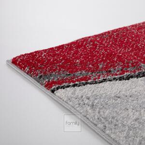 Dizájner vörös szőnyeg absztrakt mintával Szélesség: 60 cm | Hossz: 100 cm