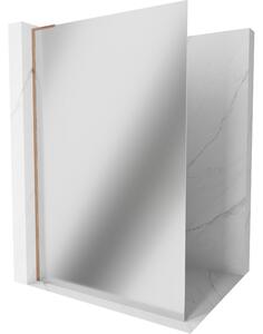 Mexen Kioto L, Walk-In zuhany paraván 80 x 200 cm, 8mm üveg tükör minta, rózsa arany profil, 800-080-103-60-50